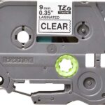 Brother TZe121 Nastro laminato originale per etichette - Testo nero su sfondo trasparente - Larghezza 9 mm x 8 metri