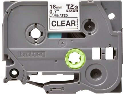 Brother TZe141 Nastro laminato originale per etichette - Testo nero su sfondo trasparente - Larghezza 18 mm x 8 metri