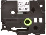 Brother TZe161 Nastro laminato originale per etichette - Testo nero su sfondo trasparente - Larghezza 36 mm x 8 metri