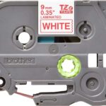 Brother TZe222 Nastro laminato originale per etichette - Testo rosso su sfondo bianco - Larghezza 9 mm x 8 metri