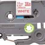 Brother TZe232 Nastro laminato originale per etichette - Testo rosso su sfondo bianco - Larghezza 12 mm x 8 metri