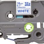 Brother TZe243 Nastro laminato originale per etichette - Testo blu su sfondo bianco - Larghezza 18 mm x 8 metri