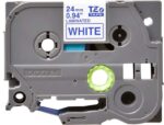 Brother TZe253 Nastro laminato originale per etichette - Testo blu su sfondo bianco - Larghezza 24 mm x 8 metri