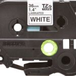 Brother TZe261 Nastro laminato originale per etichette - Testo nero su sfondo bianco - Larghezza 36 mm x 8 metri