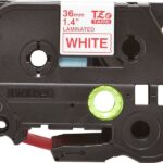 Brother TZe262 Nastro laminato originale per etichette - Testo rosso su sfondo bianco - Larghezza 36 mm x 8 metri
