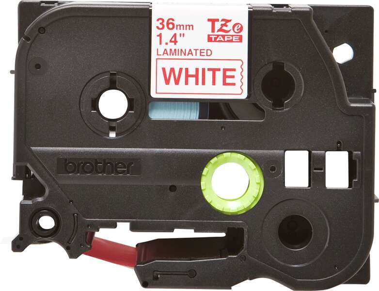 Brother TZe262 Nastro laminato originale per etichette - Testo rosso su sfondo bianco - Larghezza 36 mm x 8 metri Brother TZe262 Nastro laminato originale per etichette - Testo rosso su sfondo bianco - Larghezza 36 mm x 8 metri