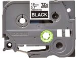 Brother TZe345 Nastro laminato originale per etichette - Testo bianco su sfondo nero - Larghezza 18 mm x 8 metri