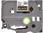 Brother TZe354 Nastro laminato originale per etichette - Testo dorato su sfondo nero - Larghezza 24 mm x 8 metri