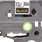 Brother TZe354 Nastro laminato originale per etichette - Testo dorato su sfondo nero - Larghezza 24 mm x 8 metri