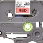 Brother TZe431 Nastro laminato originale per etichette - Testo nero su sfondo rosso - Larghezza 12 mm x 8 metri