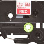Brother TZe435 Nastro laminato originale per etichette - Testo bianco su sfondo rosso - Larghezza 12 mm x 8 metri