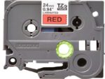 Brother TZe451 Nastro laminato originale per etichette - Testo nero su sfondo rosso - Larghezza 24 mm x 8 metri