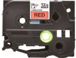 Brother TZe461 Nastro laminato originale per etichette - Testo nero su sfondo rosso - Larghezza 36 mm x 8 metri