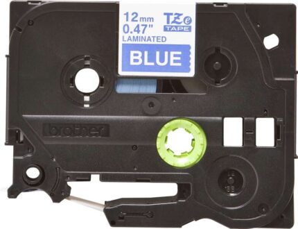 Brother TZe535 Nastro laminato originale per etichette - Testo bianco su sfondo blu - Larghezza 12 mm x 8 metri