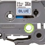 Brother TZe551 Nastro laminato originale per etichette - Testo nero su sfondo blu - Larghezza 24 mm x 8 metri
