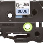 Brother TZe561 Nastro laminato originale per etichette - Testo nero su sfondo blu - Larghezza 36 mm x 8 metri