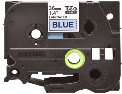 Brother TZe561 Nastro laminato originale per etichette - Testo nero su sfondo blu - Larghezza 36 mm x 8 metri