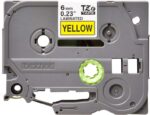 Brother TZe611 Nastro laminato originale per etichette - Testo nero su sfondo giallo - Larghezza 6 mm x 8 metri