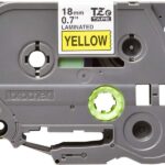 Brother TZe641 Nastro laminato originale per etichette - Testo nero su sfondo giallo - Larghezza 18 mm x 8 metri