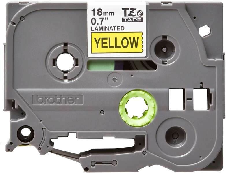 Brother TZe641 Nastro laminato originale per etichette - Testo nero su sfondo giallo - Larghezza 18 mm x 8 metri Brother TZe641 Nastro laminato originale per etichette - Testo nero su sfondo giallo - Larghezza 18 mm x 8 metri