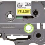 Brother TZe651 Nastro laminato originale per etichette - Testo nero su sfondo giallo - Larghezza 24 mm x 8 metri