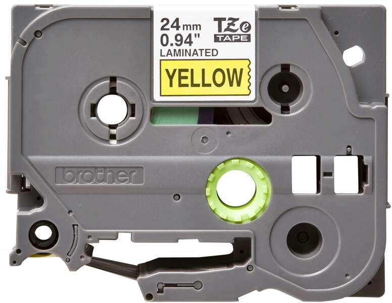 Brother TZe651 Nastro laminato originale per etichette - Testo nero su sfondo giallo - Larghezza 24 mm x 8 metri Brother TZe651 Nastro laminato originale per etichette - Testo nero su sfondo giallo - Larghezza 24 mm x 8 metri