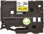 Brother TZe661 Nastro laminato originale per etichette - Testo nero su sfondo giallo - Larghezza 36 mm x 8 metri