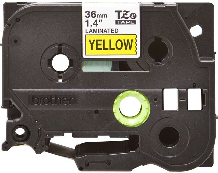 Brother TZe661 Nastro laminato originale per etichette - Testo nero su sfondo giallo - Larghezza 36 mm x 8 metri Brother TZe661 Nastro laminato originale per etichette - Testo nero su sfondo giallo - Larghezza 36 mm x 8 metri