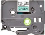 Brother TZe721 Nastro laminato originale per etichette - Testo nero su sfondo verde - Larghezza 9 mm x 8 metri
