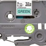 Brother TZe721 Nastro laminato originale per etichette - Testo nero su sfondo verde - Larghezza 9 mm x 8 metri