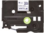 Brother TZeFA4 Nastro tessile originale per etichette - Testo blu su sfondo bianco - Larghezza 18 mm x 3 metri