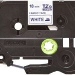 Brother TZeFA4 Nastro tessile originale per etichette - Testo blu su sfondo bianco - Larghezza 18 mm x 3 metri