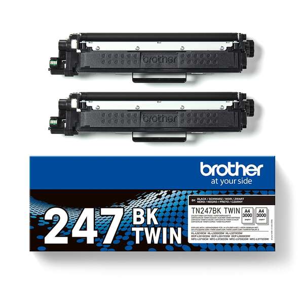 Brother TN247 Nero Confezione da 2 cartucce toner originali - TN247BKTWIN Brother TN247 Nero Confezione da 2 cartucce toner originali - TN247BKTWIN