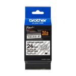 Brother TZeS151 Nastro laminato super adesivo originale per etichette - Testo nero su sfondo trasparente - Larghezza 24 mm x 8 metri