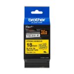 Brother TZeS641 Nastro laminato super adesivo originale per etichette - Testo nero su sfondo giallo - Larghezza 18 mm x 8 metri