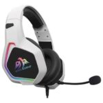 Coolsound G6 Cuffie da gioco con microfono - USB per illuminazione LED - Archetto regolabile - Cuscinetti imbottiti - Comandi sul cavo - Cavo da 2 m