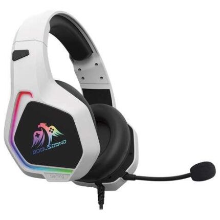 Coolsound G6 Cuffie da gioco con microfono - USB per illuminazione LED - Archetto regolabile - Cuscinetti imbottiti - Comandi sul cavo - Cavo da 2 m