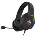 Coolsound G6 Cuffie da gioco con microfono - USB per illuminazione LED - Archetto regolabile - Cuscinetti imbottiti - Comandi sul cavo - Cavo da 2 m