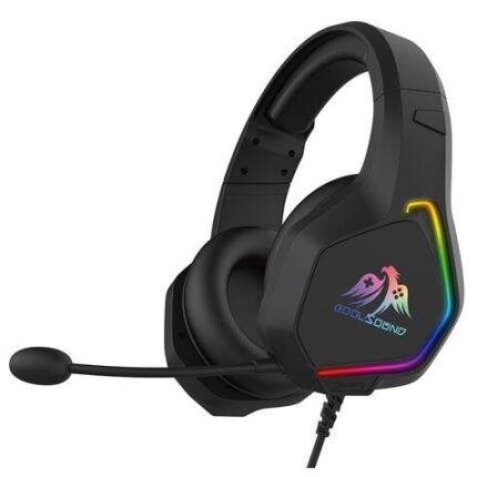 Coolsound G6 Cuffie da gioco con microfono - USB per illuminazione LED - Archetto regolabile - Cuscinetti imbottiti - Comandi sul cavo - Cavo da 2 m