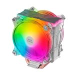 Mars Gaming Doppia ventola CPU 120 mm con dissipatore - Illuminazione ARGB - Fino a 220 W - Velocità max. 1600 giri/min - 6 heatpipe