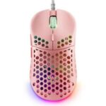 Mars Gaming MM55 Mouse da gioco USB 12800 dpi - Carcassa con pannello perforato - 5 pulsanti - Illuminazione RGB Chroma - Per destrimani - Cavo da 1
