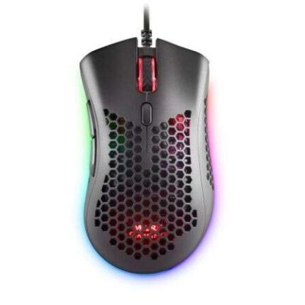 Mars Gaming MMEX Mouse da gioco USB 32000 dpi - Carcassa con pannello perforato - 7 pulsanti programmabili - Illuminazione RGB Chroma - Utilizzo per destrimani - Cavo da 1