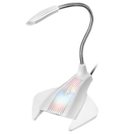 Mars Gaming MMiC Microfono da tavolo con collo flessibile USB - Illuminazione RGB - Pulsante mute - Cavo da 1