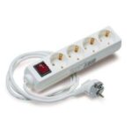 Elbat Presa multipla - 4x Schuko - Interruttore On/Off - Cavo da 1
