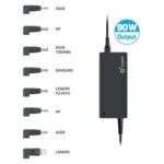 Cromad Caricabatterie universale automatico 90W - 8 punte - Tensione 19-20V - Selettore di tensione automatico - Protezione da sovraccarichi