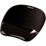 Fellowes Crystal Tappetino con poggiapolsi in gel - Resistente alle macchie - 20x23 cm - Colore nero