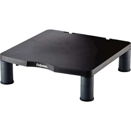 Fellowes Supporto elevatore standard per monitor - Regolazione dell'altezza - Piedini antiscivolo - Peso massimo 27 kg - Colore grafite