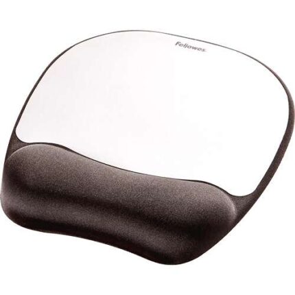 Fellowes Tappetino con poggiapolsi in memory foam - Comfort eccezionale - Colore argento