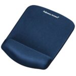 Fellowes PlushTouch Tappetino con poggiapolsi Foam Fusion - Comfort superiore - Protezione antibatterica - Base antiscivolo - Colore blu