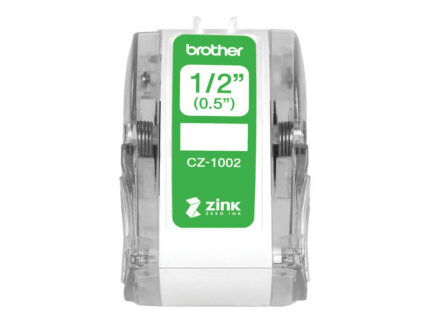 Brother CZ1002 Rotolo di etichette originali di dimensioni personalizzate - Larghezza 12 mm x 5 metri - Zero Ink